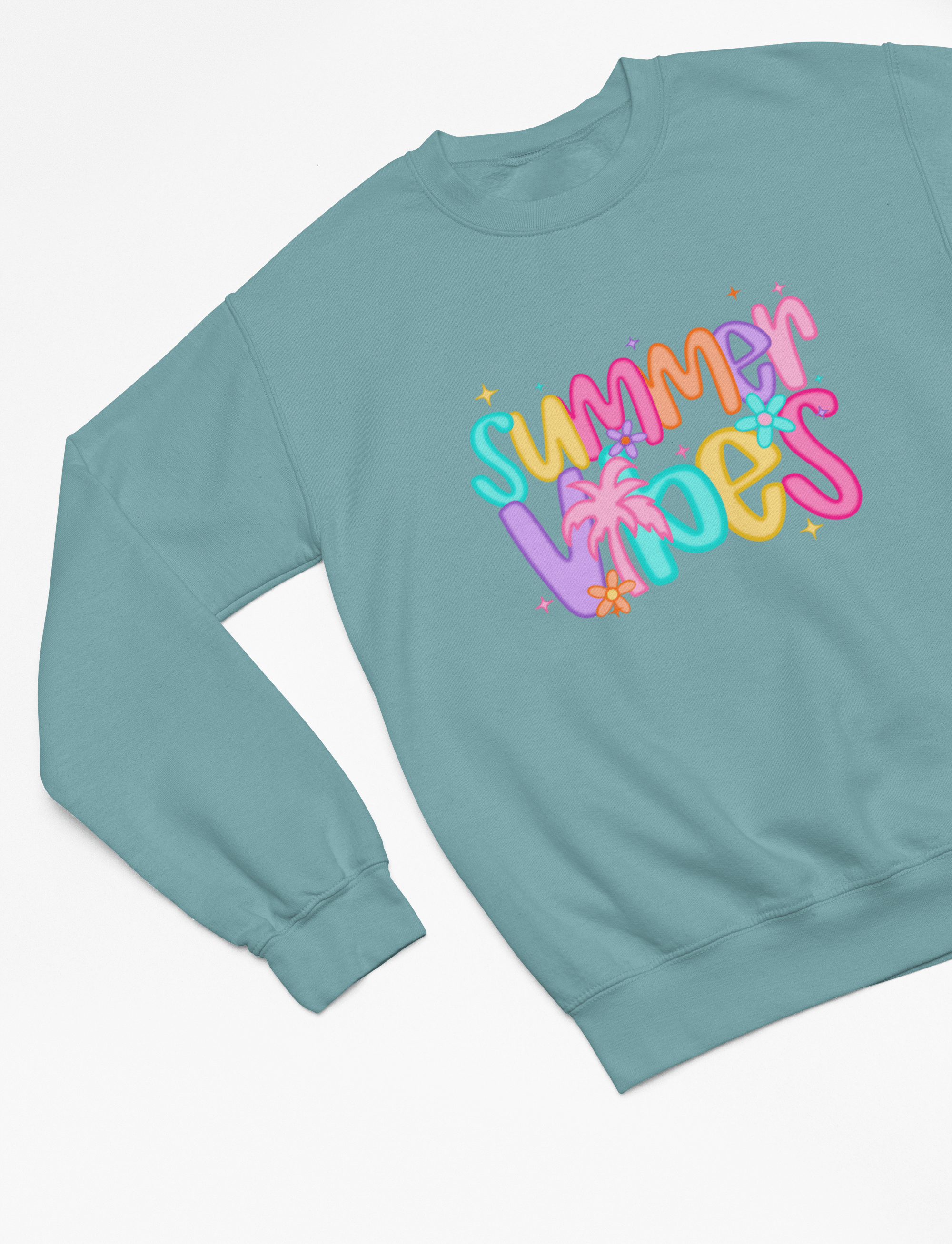 My Store Vacay Sweatshirt Sweatshirt / small / Seafoam Blue Summer Vibes T-Shirt & Sweatshirt – Fun Seafoam Blue Retro Design
