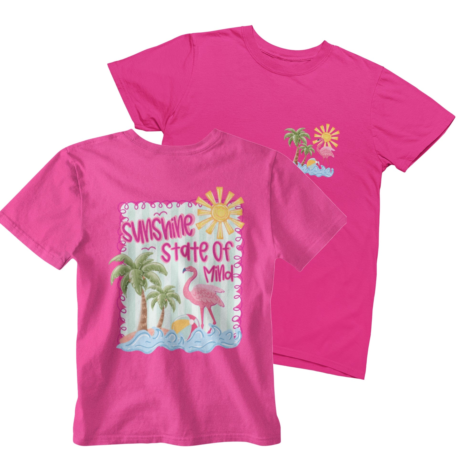 My Store Vacay Sweatshirt small / Turquoise Blue Sunshine State of Mind Flamingo T-Shirt – Summer Tee