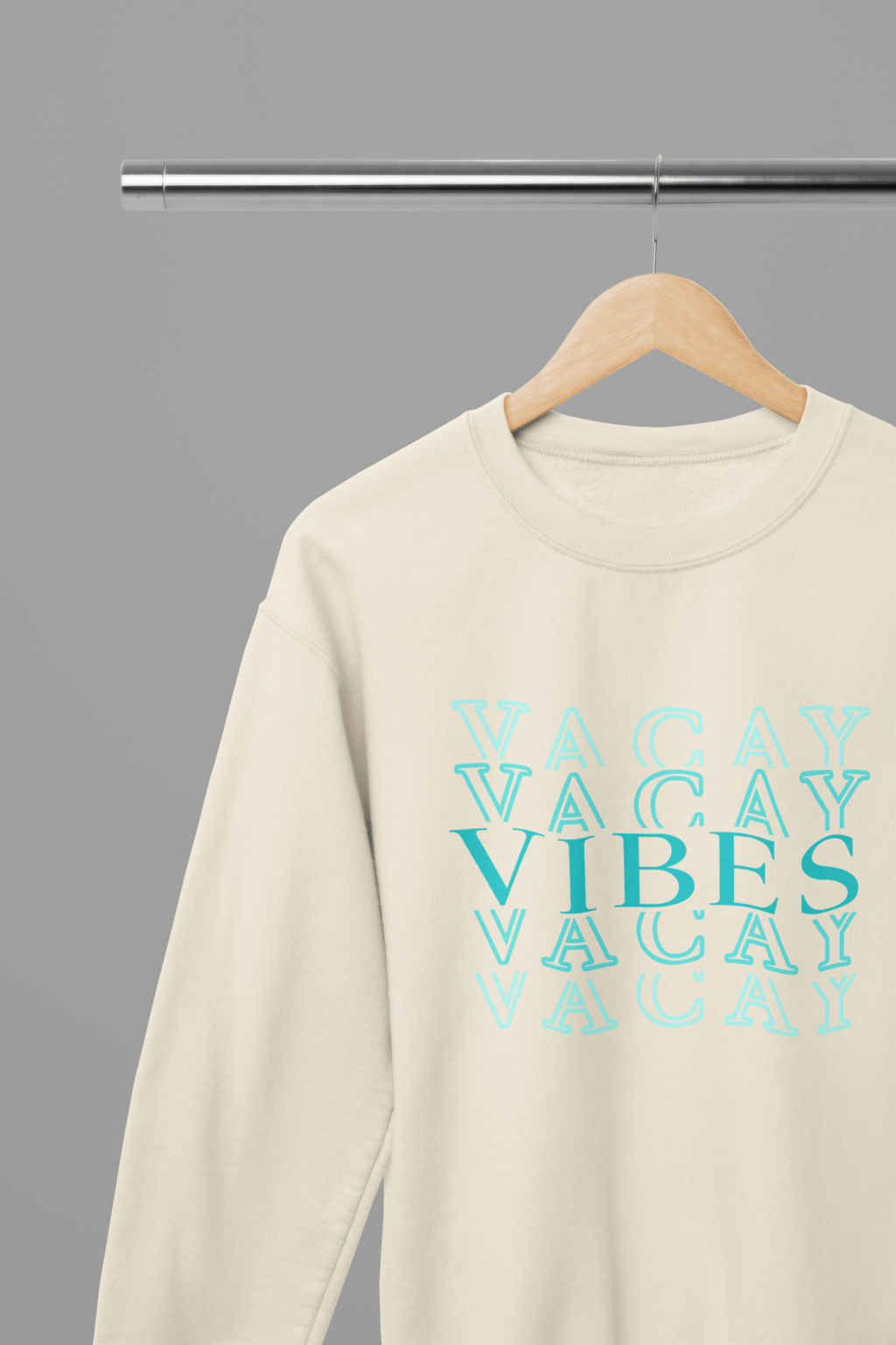 My Store Vacay Sweatshirt Sweatshirt / small / Sand Vacay Vibes Stacked Summer T-Shirt/Sweatshirt