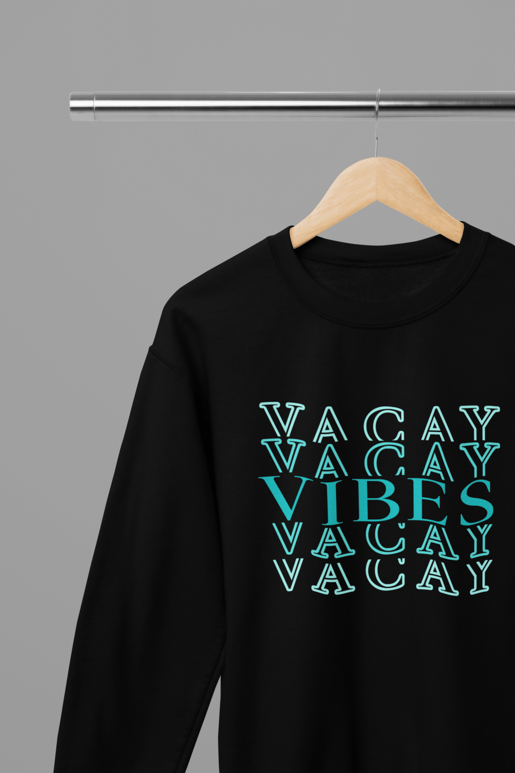 My Store Vacay Sweatshirt Sweatshirt / small / Black Vacay Vibes Stacked Summer T-Shirt/Sweatshirt