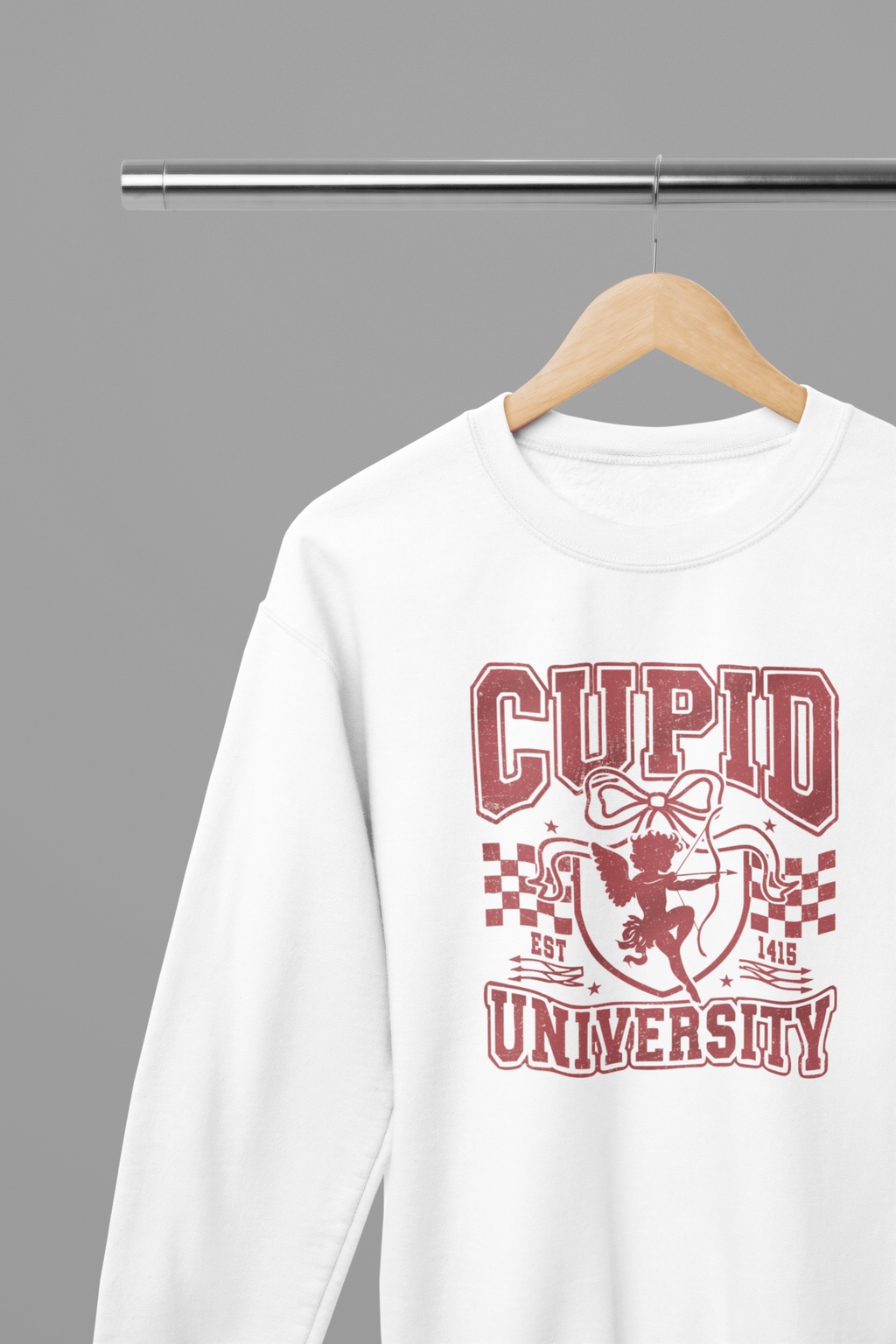 My Store Valentine's Day T-Shirt Small / White / Sweatshirt Valentine's Day - Cupid University T-Shirt/Sweatshirt