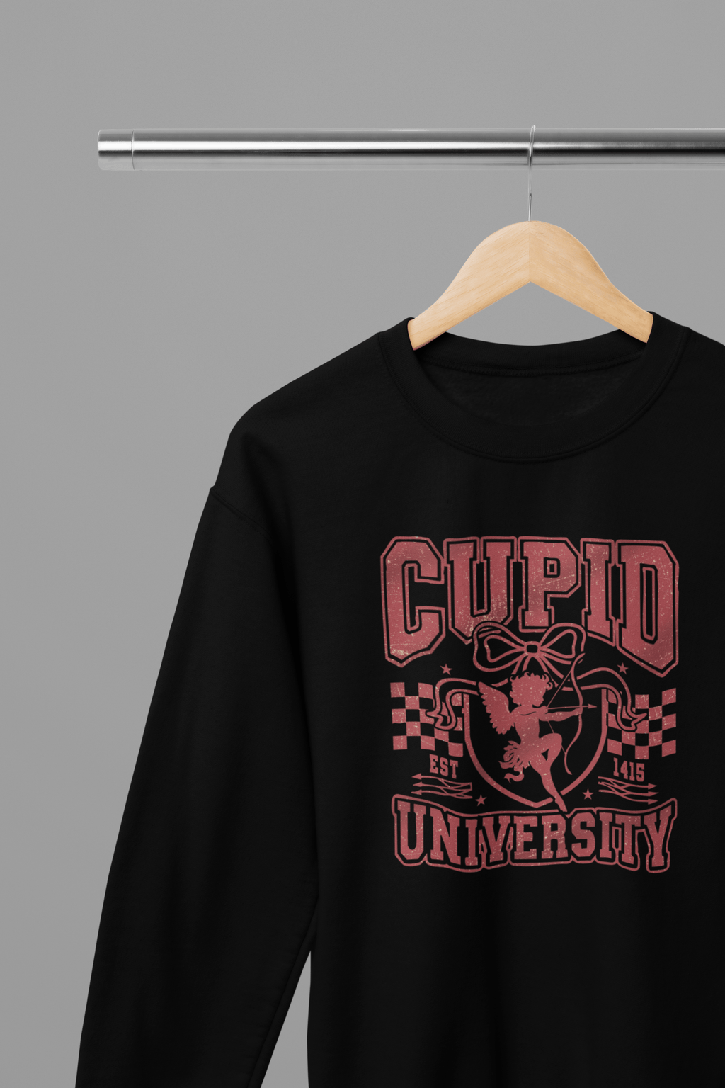 My Store Valentine's Day T-Shirt Small / Black / Sweatshirt Valentine's Day - Cupid University T-Shirt/Sweatshirt