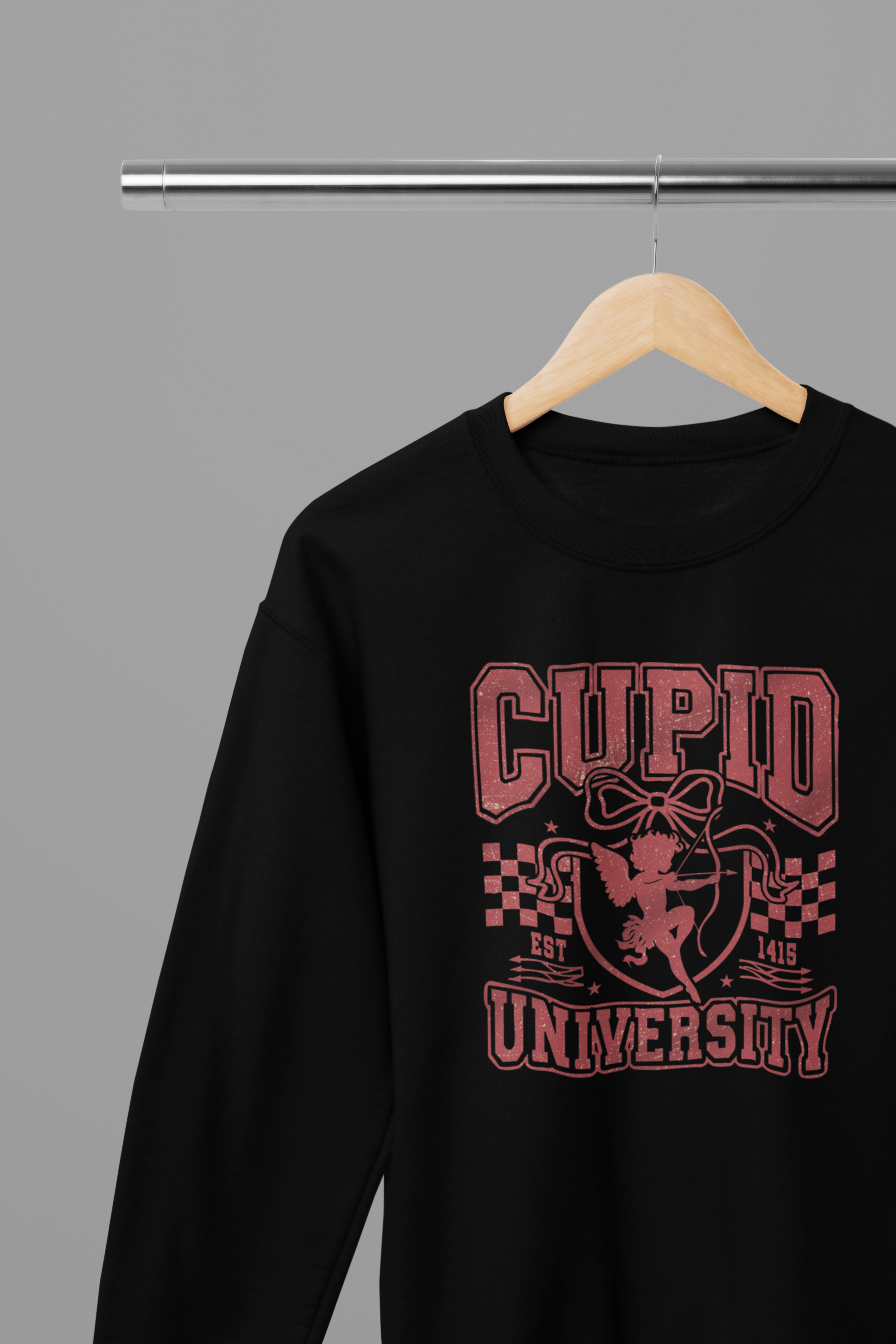 My Store Valentine's Day T-Shirt Small / Black / Sweatshirt Valentine's Day - Cupid University T-Shirt/Sweatshirt