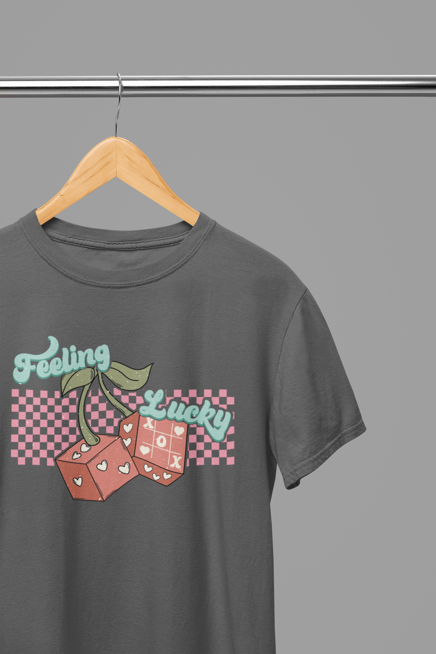 My Store Valentine's Day T-Shirt Small / Grey / T-Shirt Valentine's Day - Feeling Lucky T-Shirt/Sweatshirt