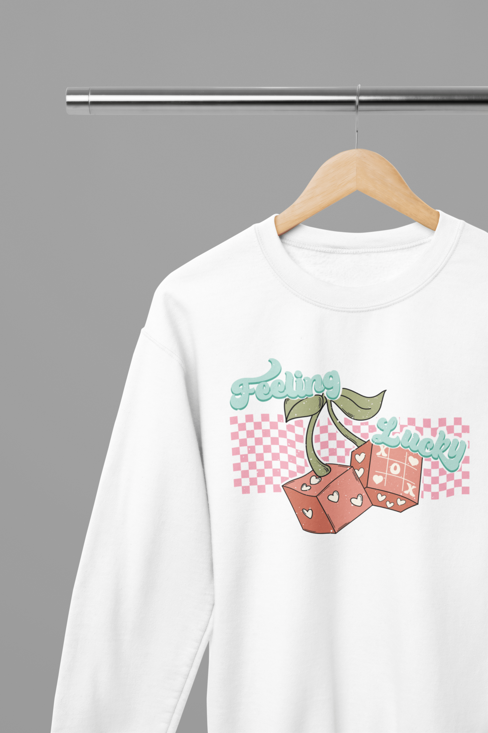 My Store Valentine's Day T-Shirt Small / White / Sweatshirt Valentine's Day - Feeling Lucky T-Shirt/Sweatshirt