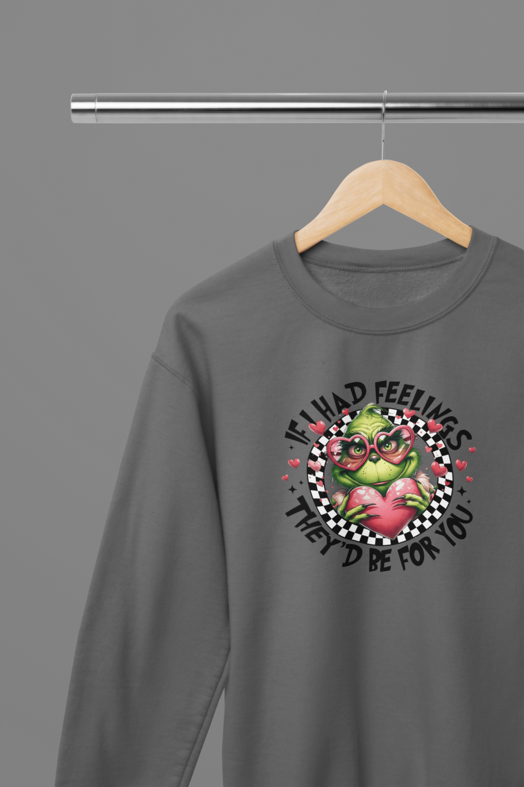 My Store Valentine's Day T-Shirt Small / Grey / Sweatshirt Valentine's Day - If I Had Feelings They'd Be For You T-Shirt/Sweatshirt