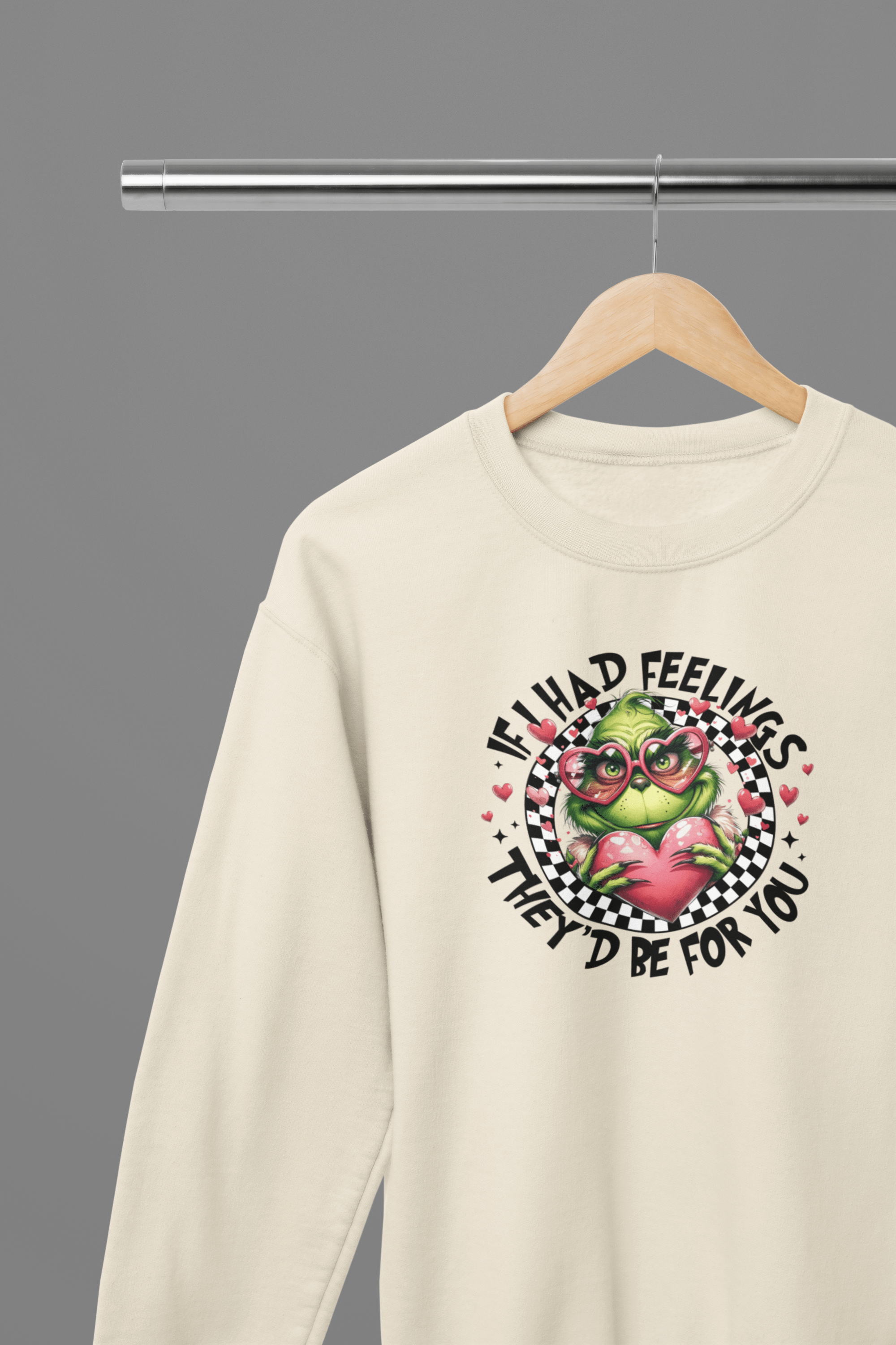 My Store Valentine's Day T-Shirt Small / Sand / Sweatshirt Valentine's Day - If I Had Feelings They'd Be For You T-Shirt/Sweatshirt