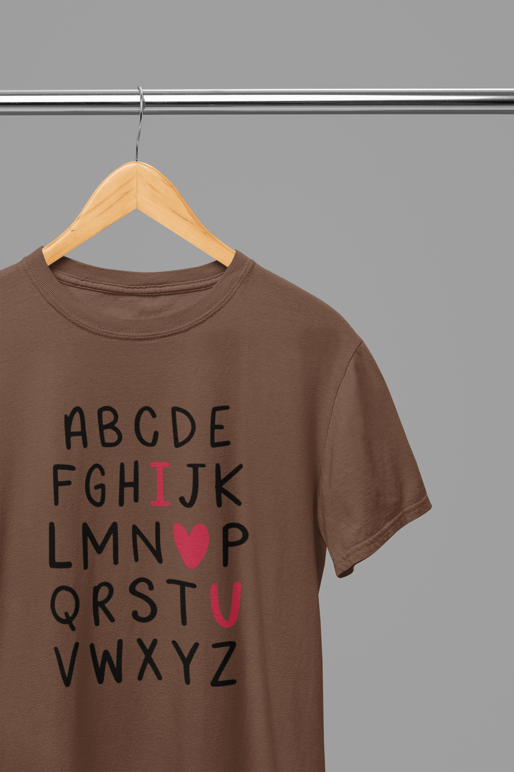 My Store Valentine's Day T-Shirt Small / Brown / T-Shirt Valentine's Day - Valentine Alphabet T-Shirt/Sweatshirt