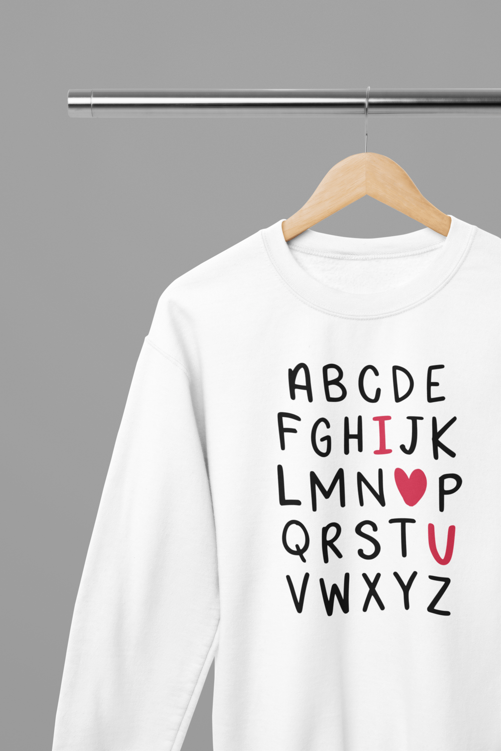 My Store Valentine's Day T-Shirt Small / White / Sweatshirt Valentine's Day - Valentine Alphabet T-Shirt/Sweatshirt