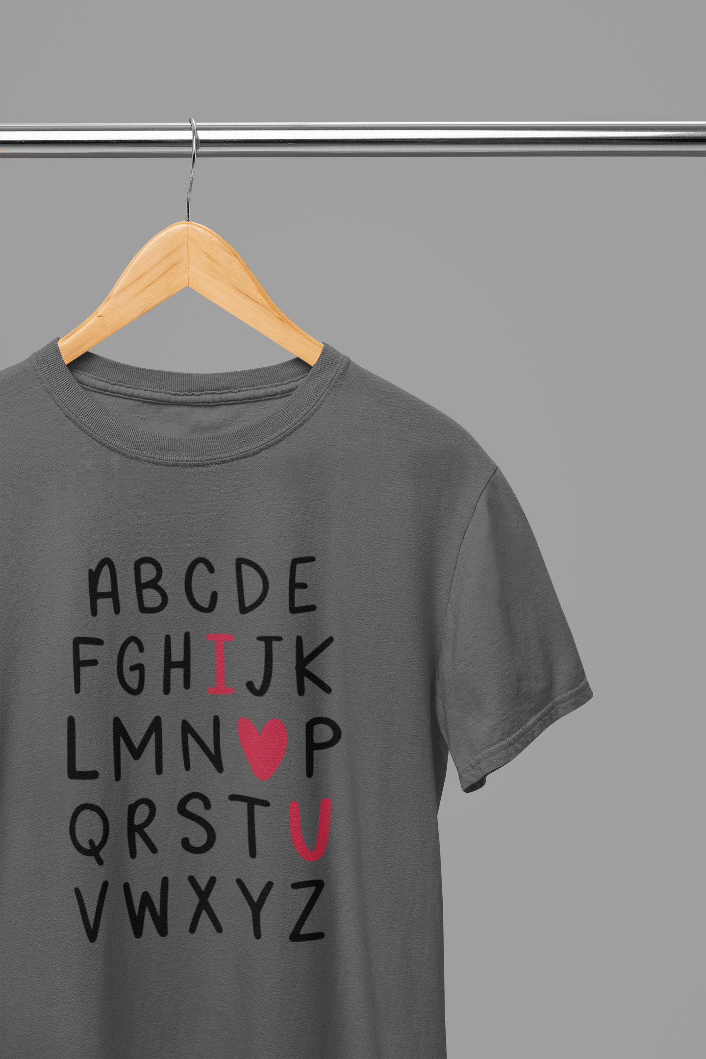 My Store Valentine's Day T-Shirt Small / Grey / T-Shirt Valentine's Day - Valentine Alphabet T-Shirt/Sweatshirt