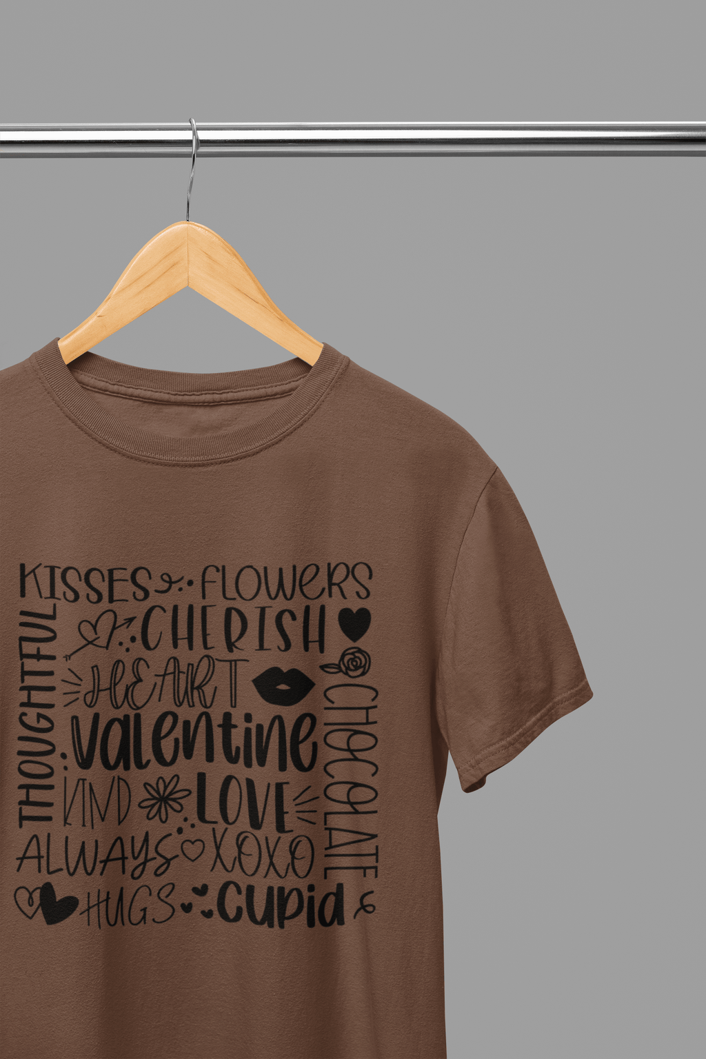 My Store Valentine's Day T-Shirt Small / Brown / T-Shirt Valentine's Day - Valentine Collage T-Shirt/Sweatshirt