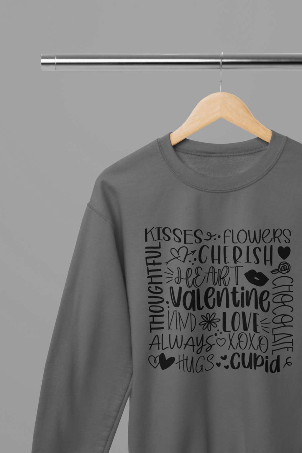 My Store Valentine's Day T-Shirt Small / Grey / Sweatshirt Valentine's Day - Valentine Collage T-Shirt/Sweatshirt