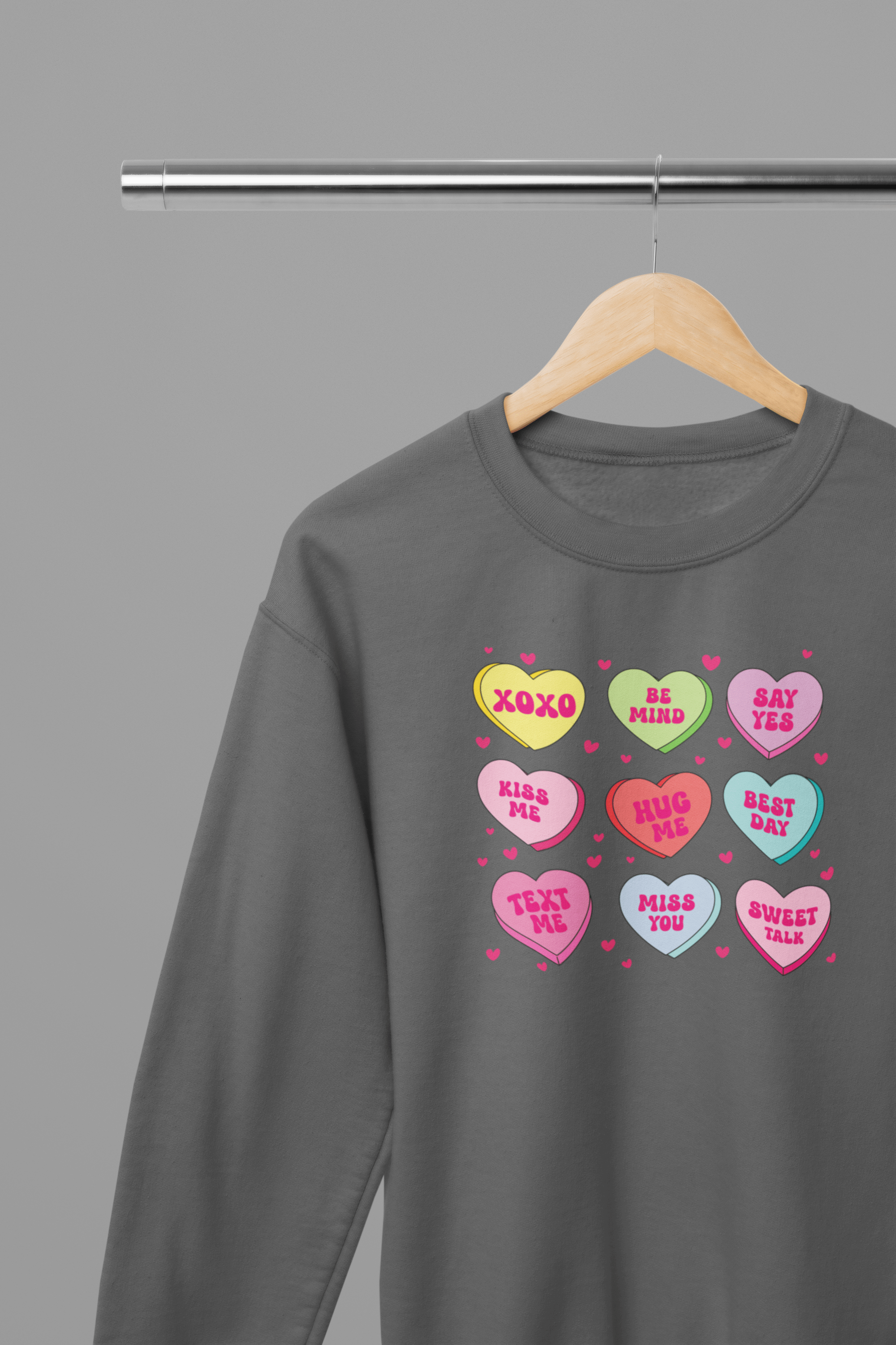 My Store Valentine's Day T-Shirt Small / Grey / Sweatshirt Valentine's Day - Valentine's Conversation T-Shirt/Sweatshirt