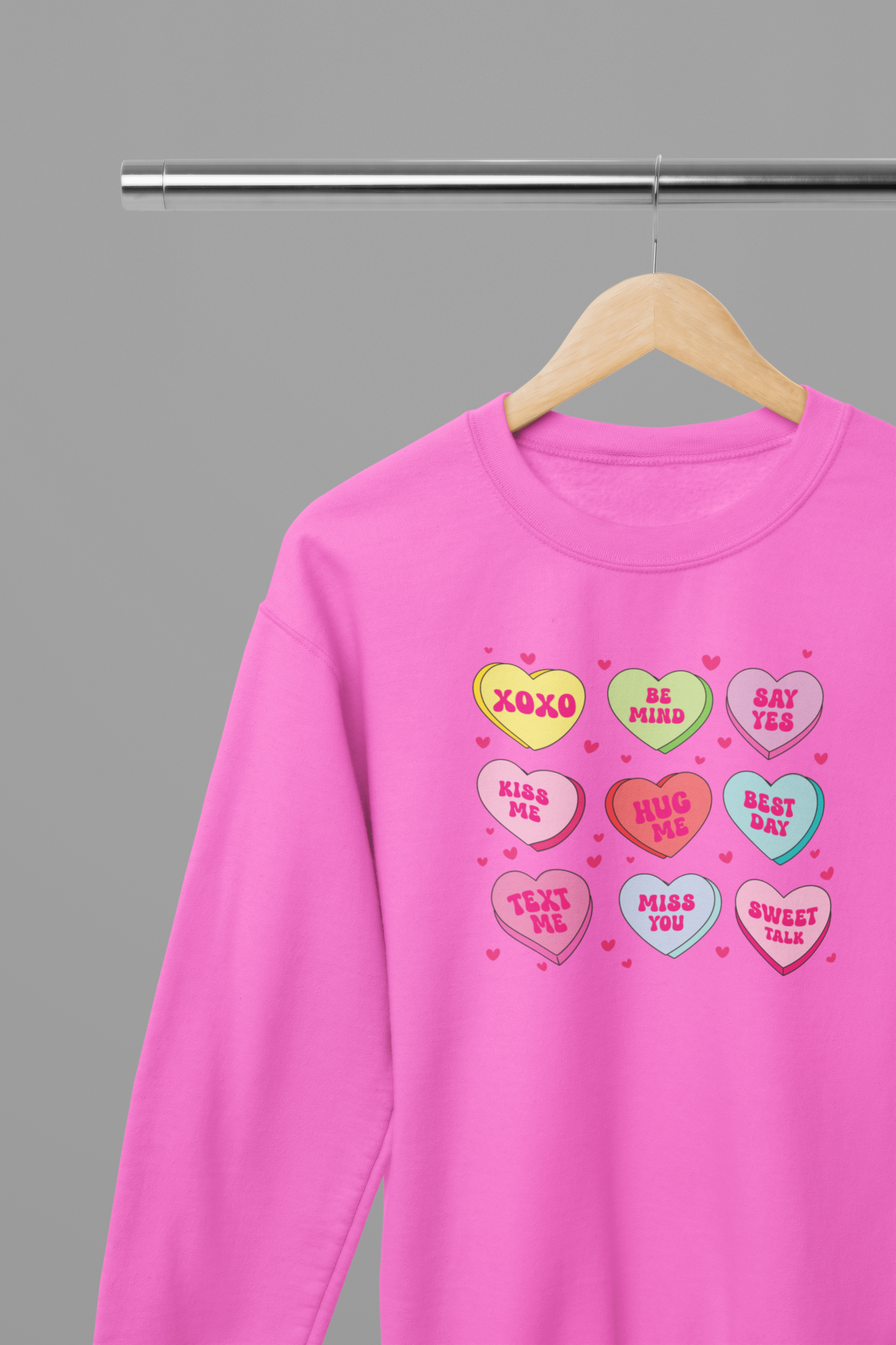 My Store Valentine's Day T-Shirt Small / Pink / Sweatshirt Valentine's Day - Valentine's Conversation T-Shirt/Sweatshirt