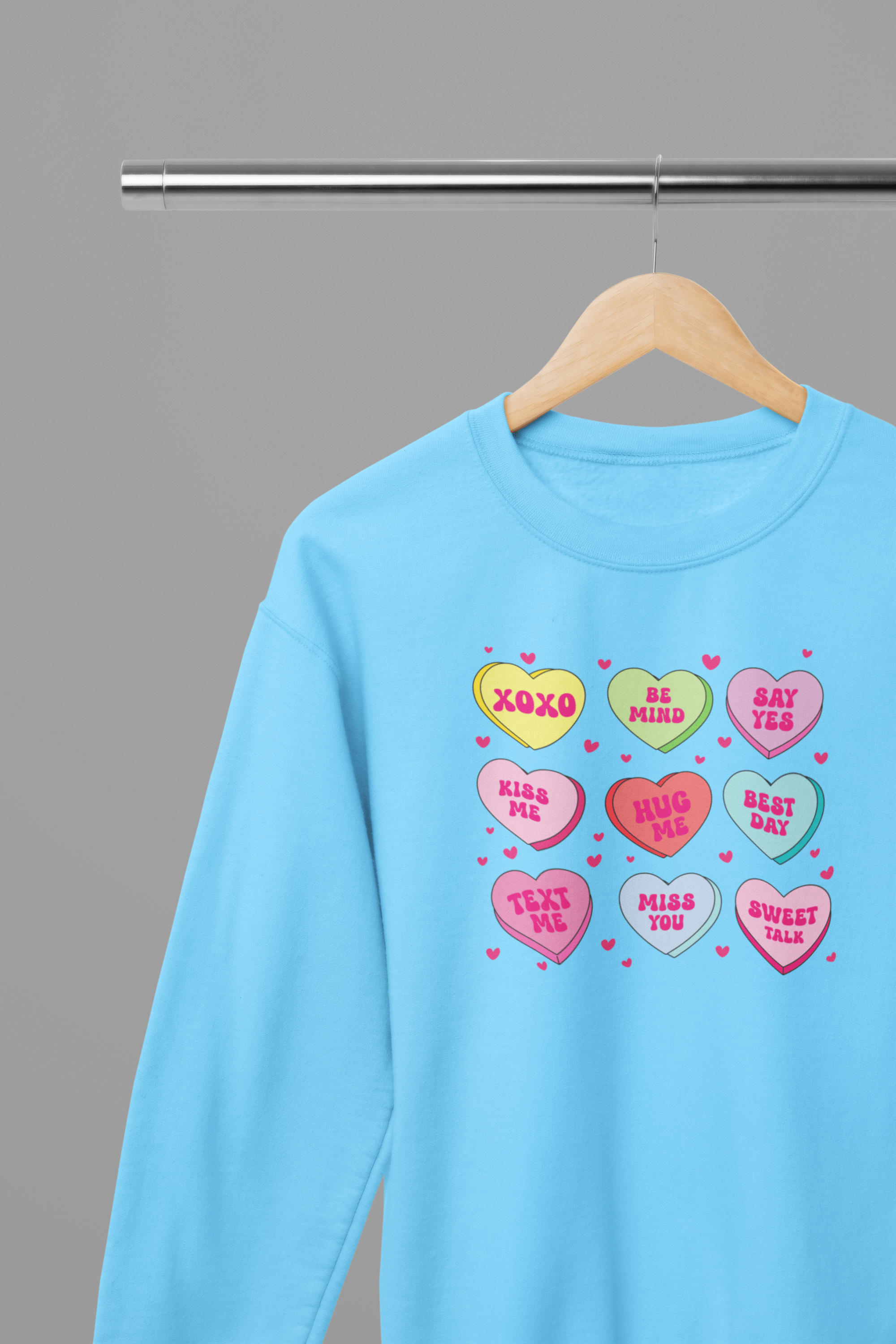 My Store Valentine's Day T-Shirt Small / Blue / Sweatshirt Valentine's Day - Valentine's Conversation T-Shirt/Sweatshirt