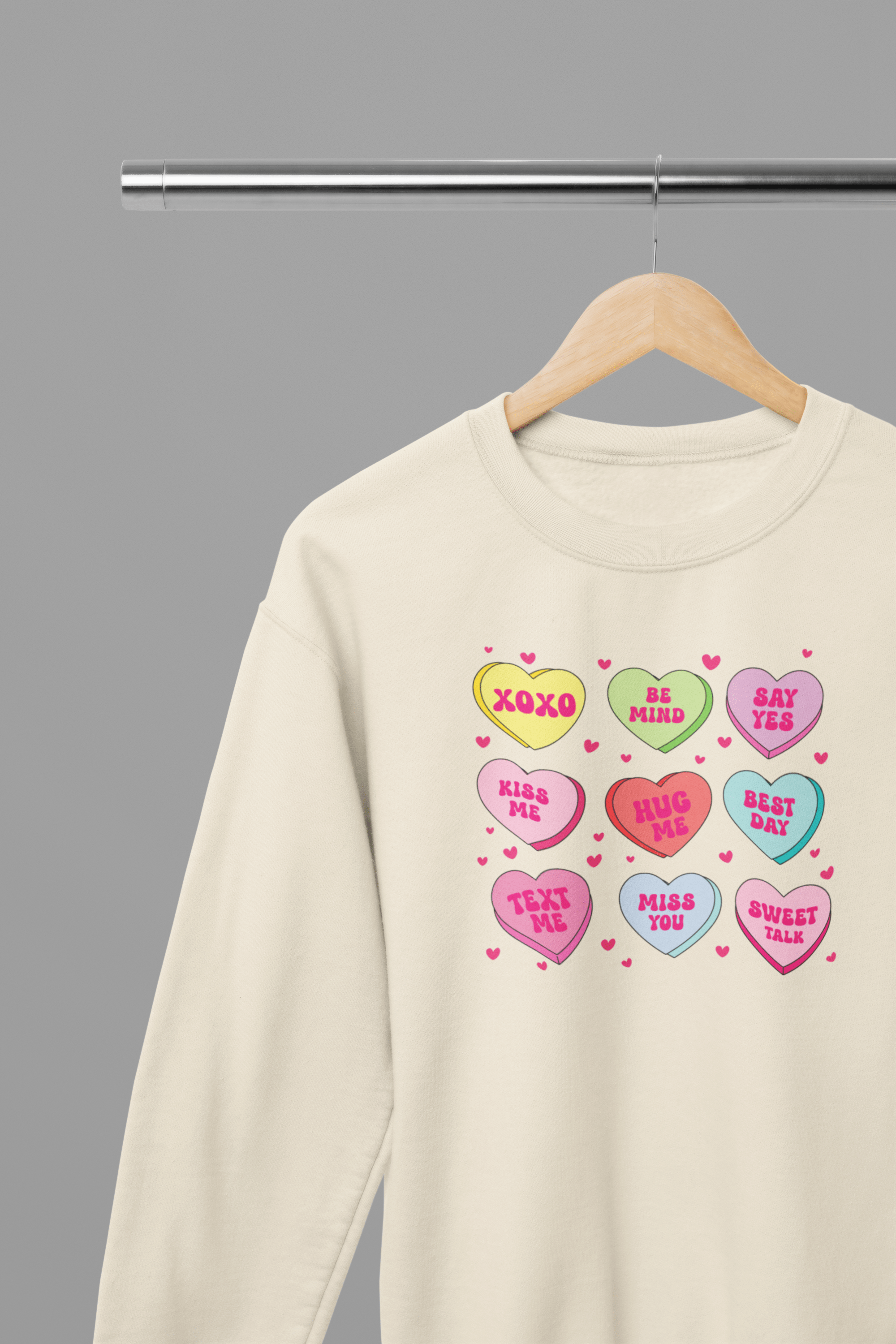 My Store Valentine's Day T-Shirt Small / Sand / Sweatshirt Valentine's Day - Valentine's Conversation T-Shirt/Sweatshirt