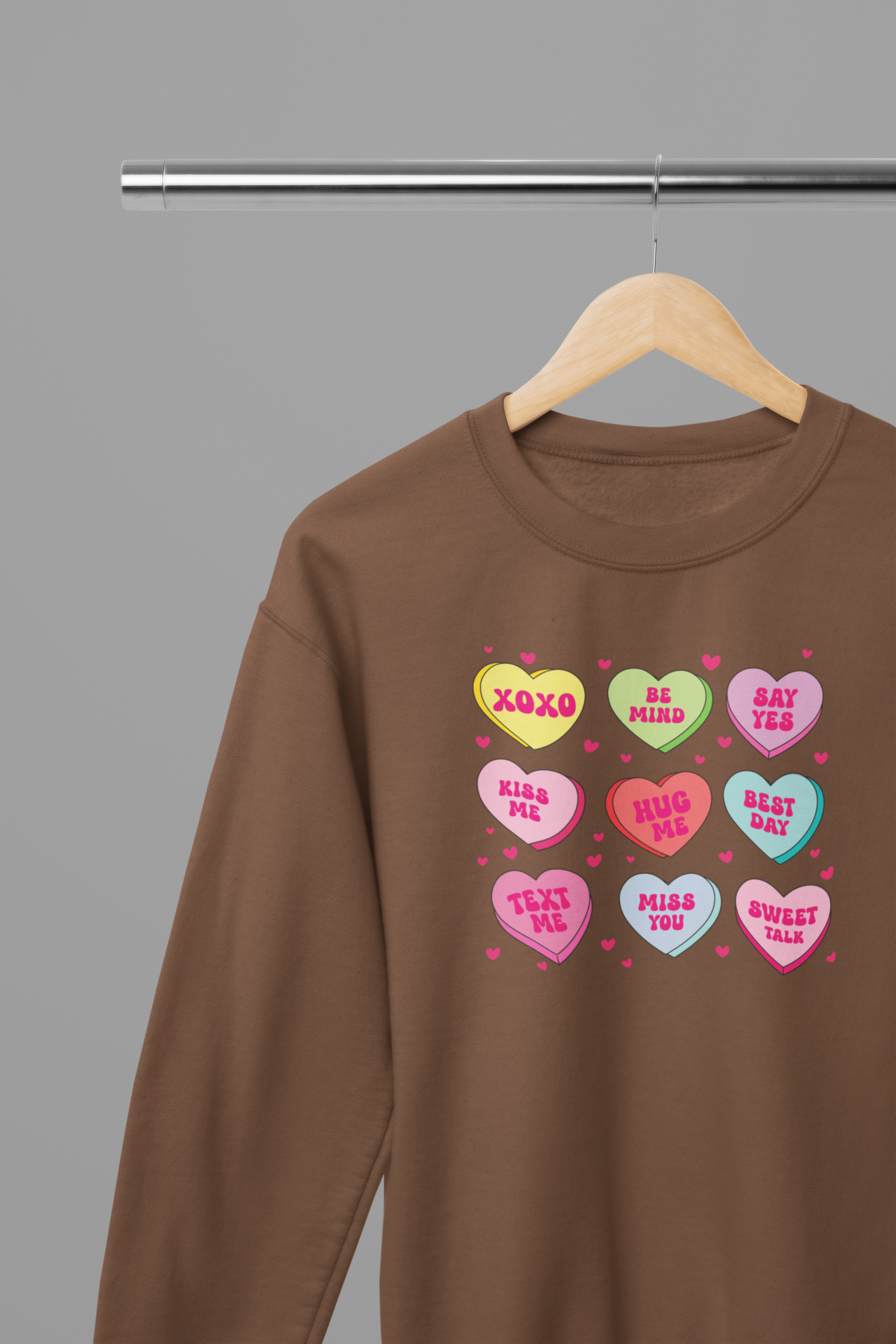 My Store Valentine's Day T-Shirt Small / Brown / Sweatshirt Valentine's Day - Valentine's Conversation T-Shirt/Sweatshirt