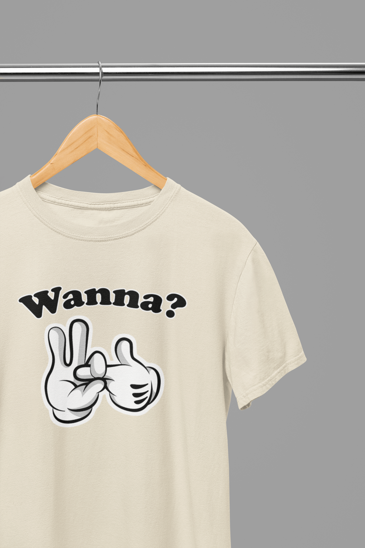 My Store Valentine's Day T-Shirt Small / Sand / T-Shirt Valentine's Day - Wanna? T-Shirt/Sweatshirt