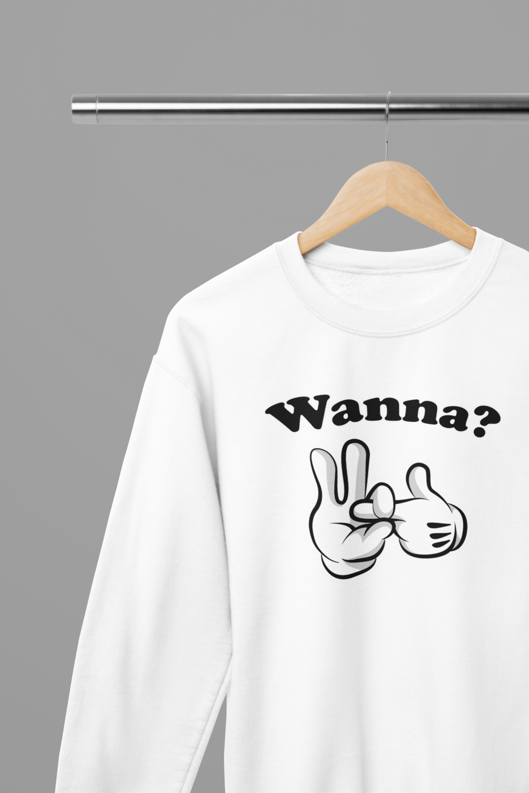 My Store Valentine's Day T-Shirt Small / White / Sweatshirt Valentine's Day - Wanna? T-Shirt/Sweatshirt