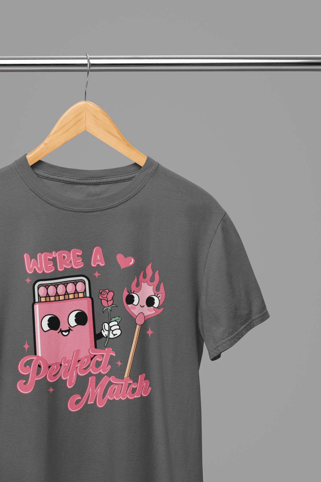 My Store Valentine's Day T-Shirt Small / Grey / T-Shirt Valentine's Day - We're The Perfect Match T-Shirt/Sweatshirt