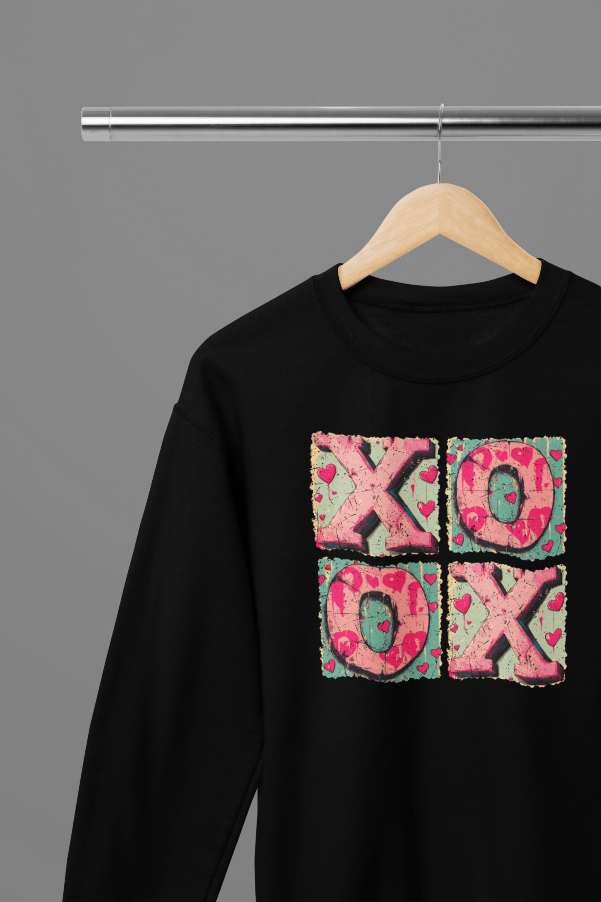 My Store Valentine's Day T-Shirt Small / Black / Sweatshirt Valentine's Day - xoxo T-Shirt/Sweatshirt