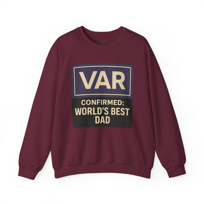 var confirmed world s best dad sweatshirt maroon sweatshirt uk Father's Day gift idea