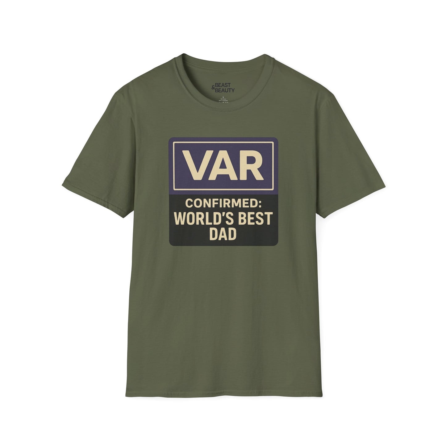 var confirmed world s best dad t-shirt military green t-shirt uk Father's Day gift idea