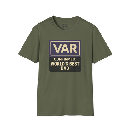 var confirmed world s best dad t-shirt military green t-shirt uk Father's Day gift idea