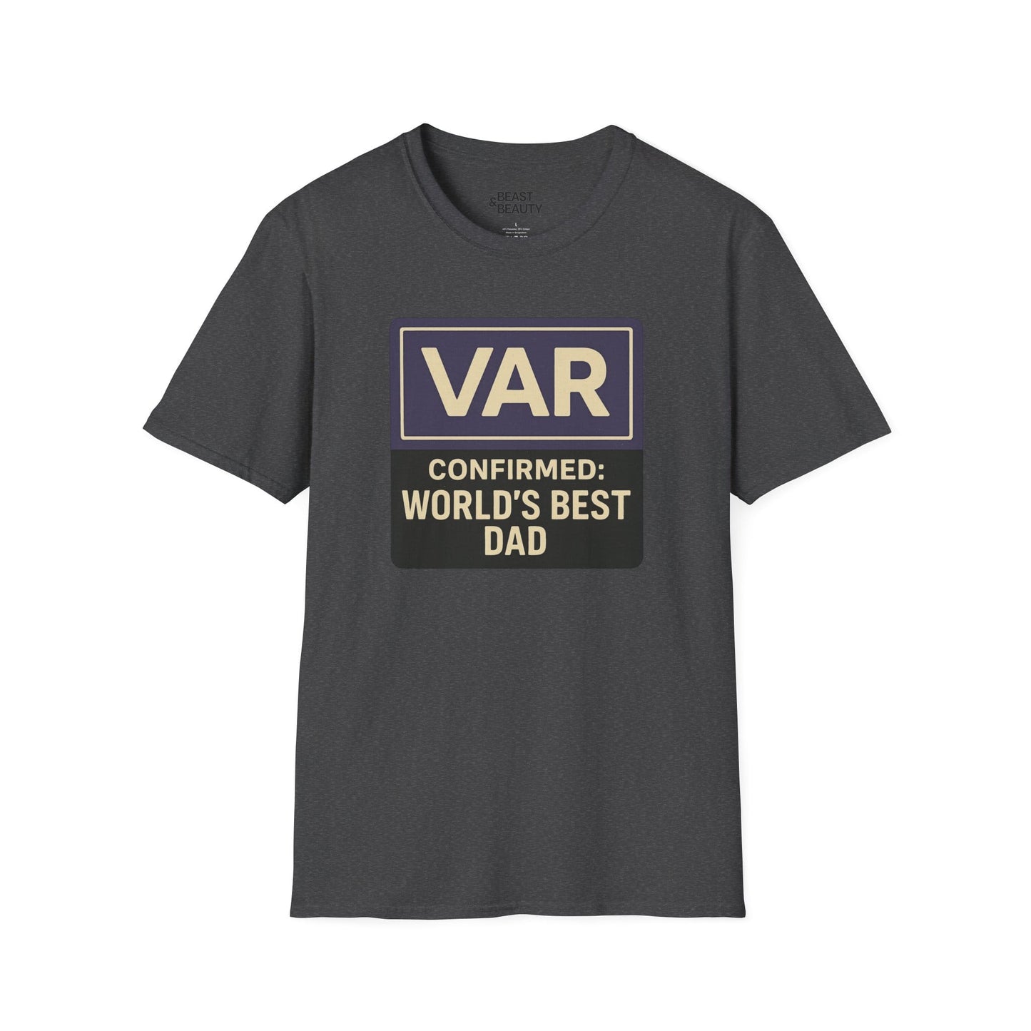 var confirmed world s best dad t-shirt dark heather t-shirt uk Father's Day gift idea