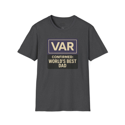var confirmed world s best dad t-shirt dark heather t-shirt uk Father's Day gift idea