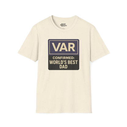 var confirmed world s best dad t-shirt natural t-shirt uk Father's Day gift idea