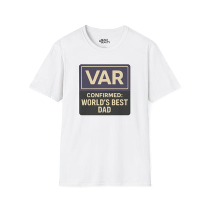 var confirmed world s best dad t-shirt white t-shirt uk Father's Day gift idea