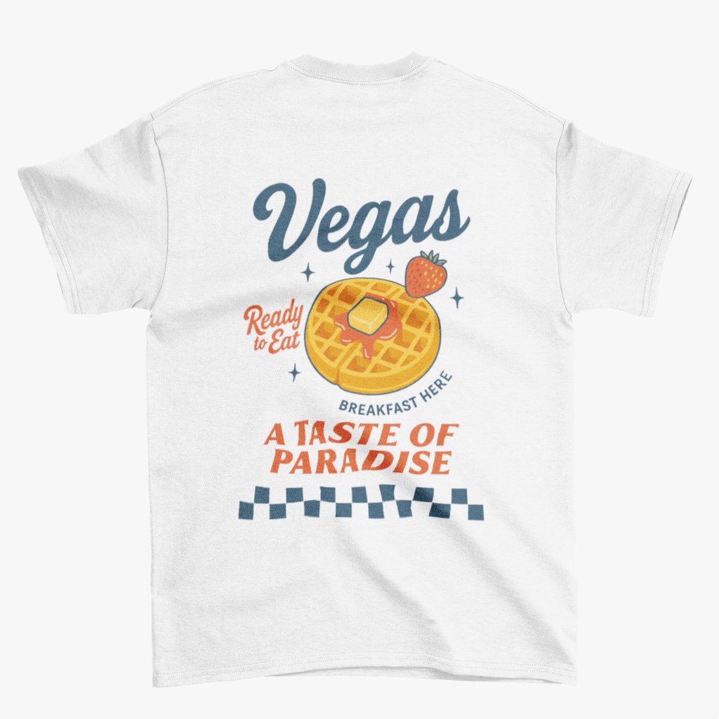 Vegas Waffles T-Shirt – Breakfast Paradise Retro Tee gift_idea unique_gift personalised_gift