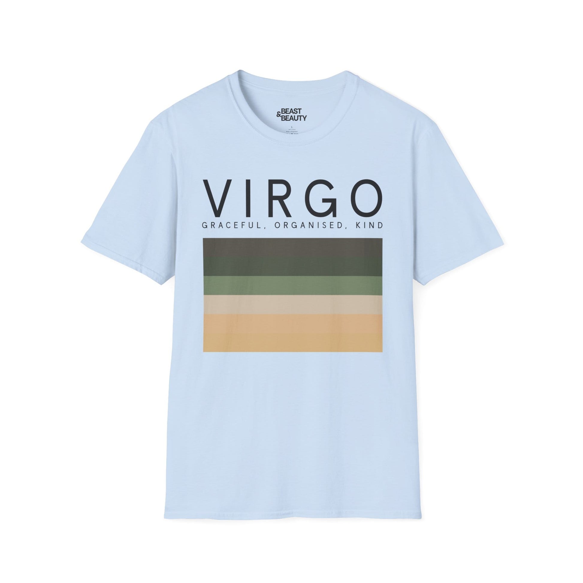 Virgo Zodiac Graphic T-Shirt Light Blue / S gift_idea unique_gift personalised_gift