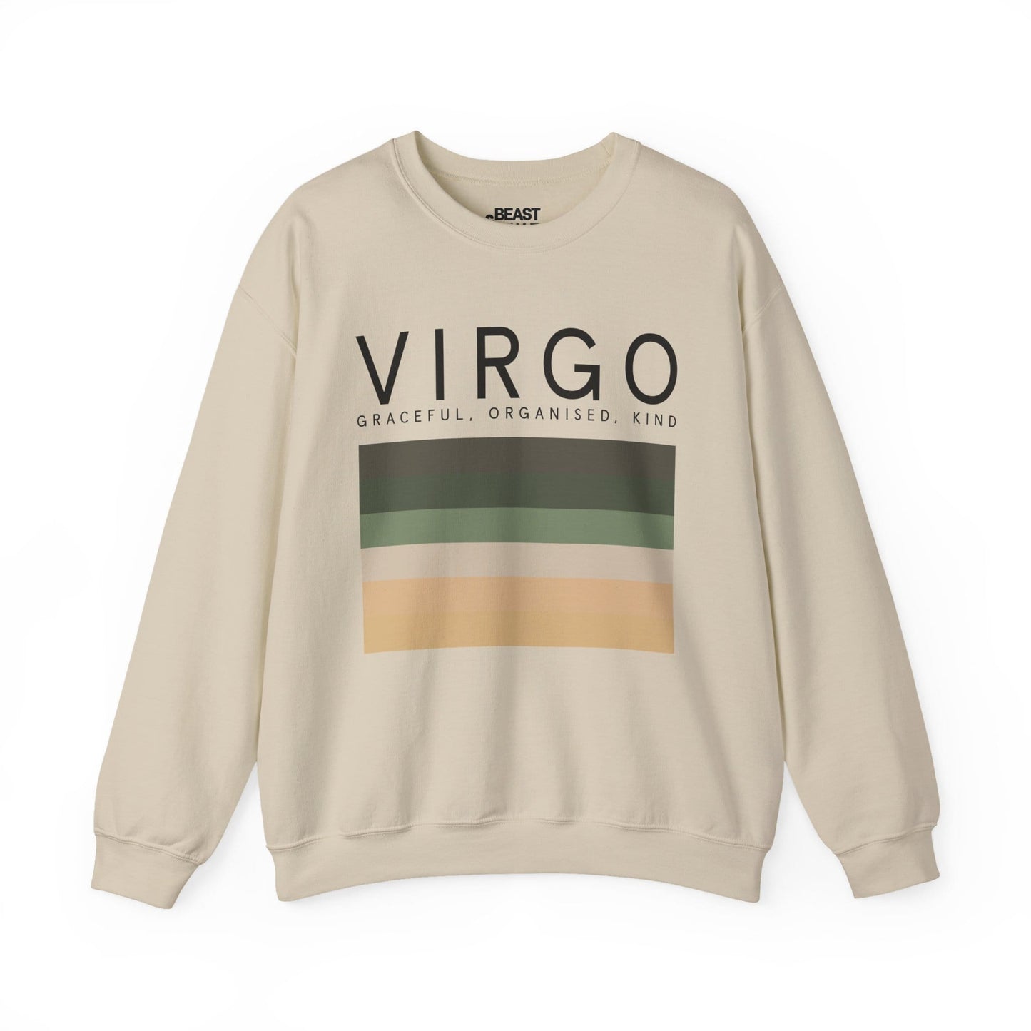 Virgo Zodiac Sign Adult Sweatshirt Sand / S gift_idea unique_gift personalised_gift