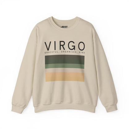 Virgo Zodiac Sign Adult Sweatshirt Sand / S gift_idea unique_gift personalised_gift