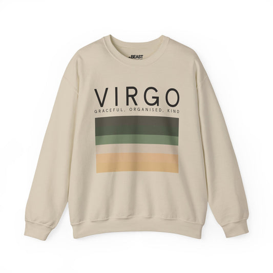 Virgo Zodiac Sign Adult Sweatshirt Sand / S gift_idea unique_gift personalised_gift