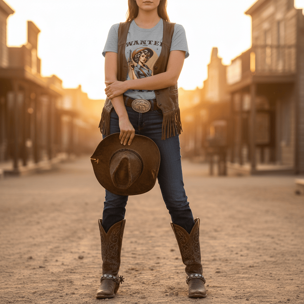 Wanted & Wild Cowgirl T-Shirt gift_idea unique_gift personalised_gift