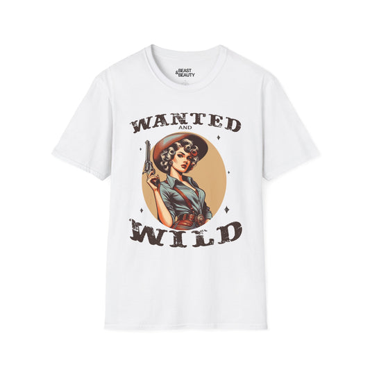 wanted & wild cowgirl t-shirt white t-shirt uk cowgirl gift idea