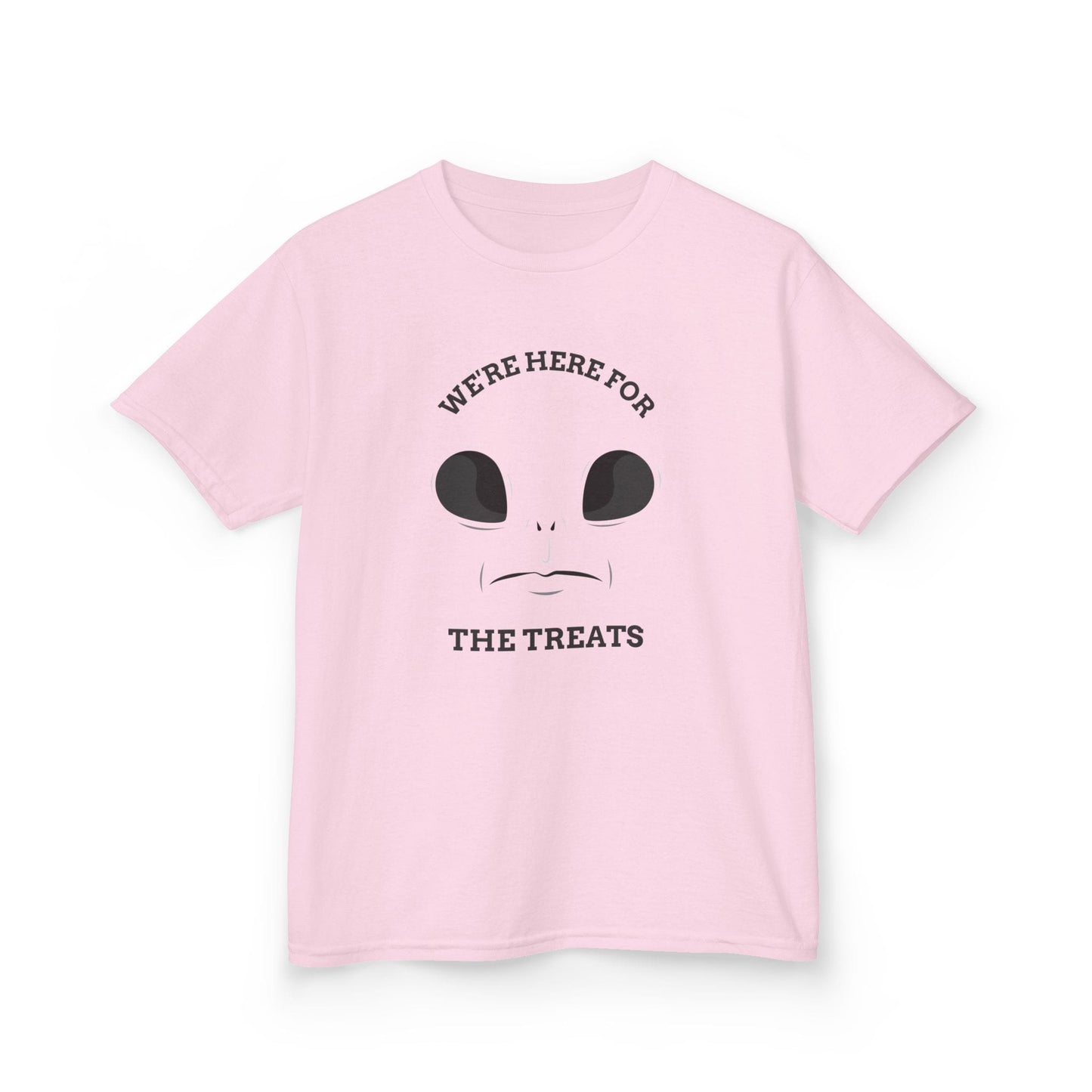We’re Here For The Treats Halloween Kids T-Shirt Light Pink / XS gift_idea unique_gift personalised_gift