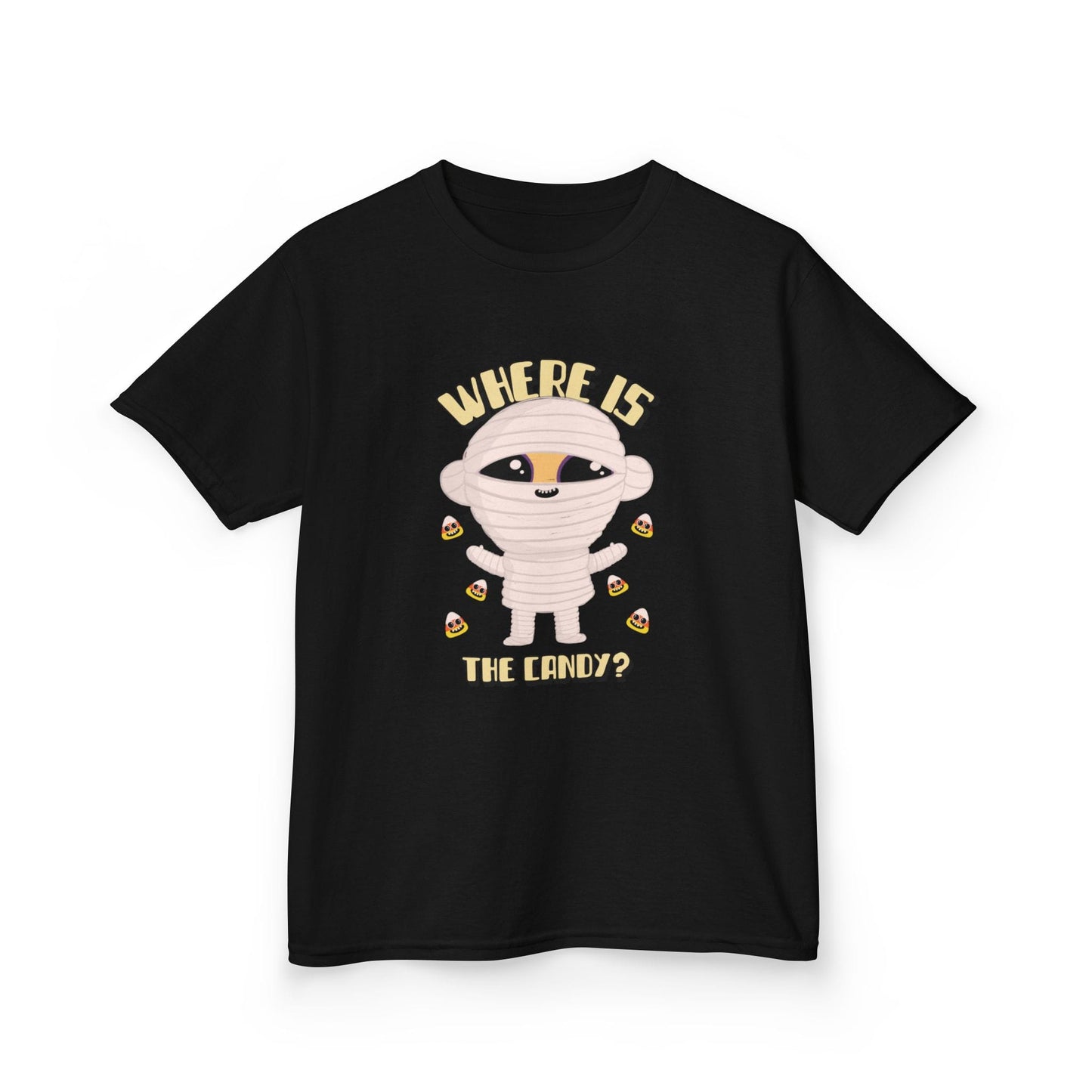 Where Is The Candy Halloween Mummy Kids T-Shirt Black / XS gift_idea unique_gift personalised_gift