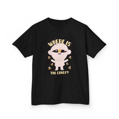 Where Is The Candy Halloween Mummy Kids T-Shirt Black / XS gift_idea unique_gift personalised_gift