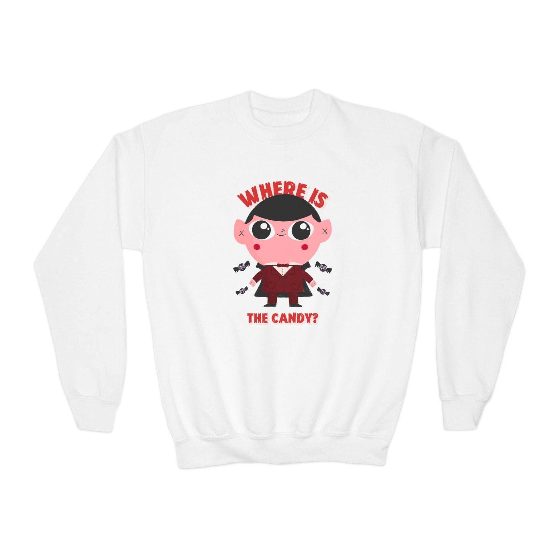 Where Is The Candy Kids Halloween Sweatshirt White / XS gift_idea unique_gift personalised_gift