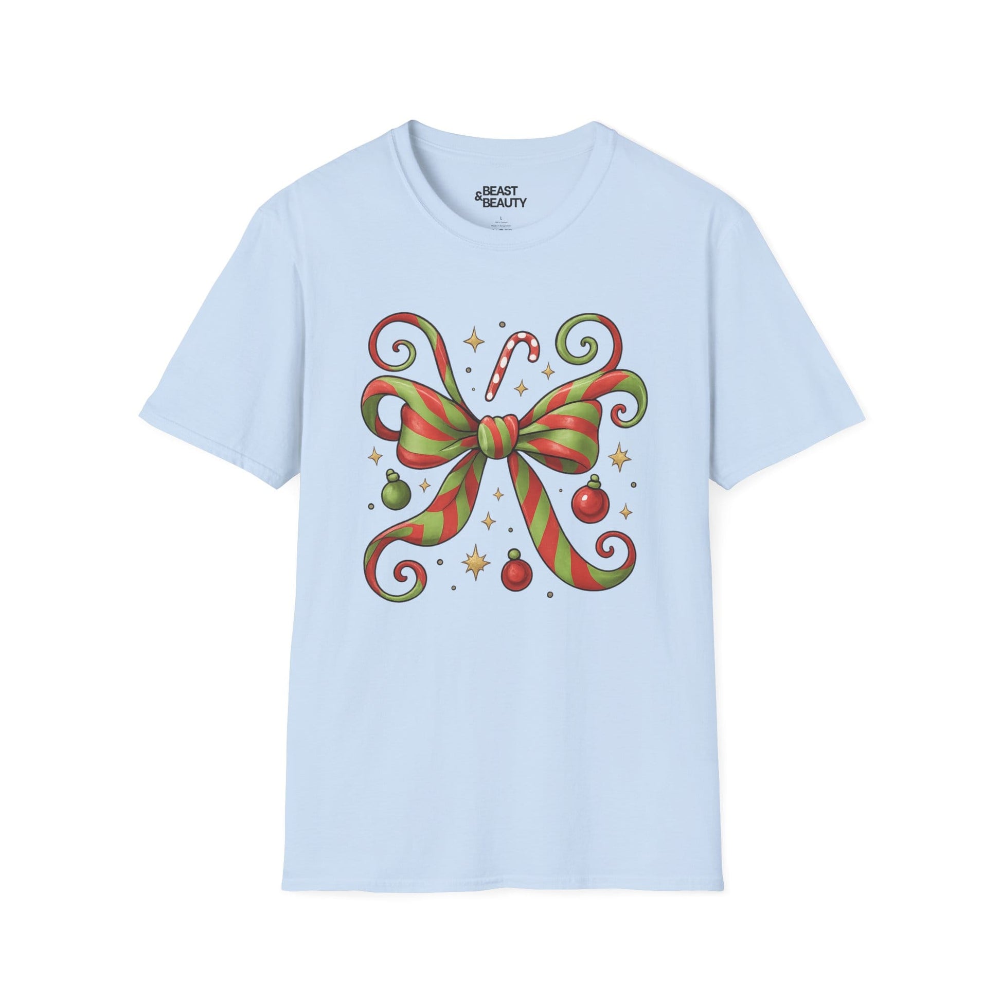 whoville bow t-shirt light blue t-shirt uk coquette gift idea