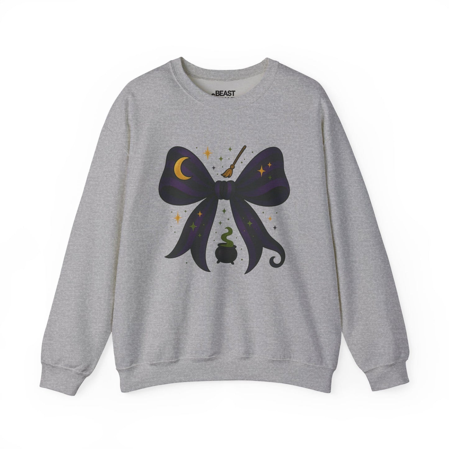 witchy bow halloween sweatshirt sport grey sweatshirt uk Halloween gift idea