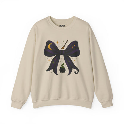 witchy bow halloween sweatshirt sand sweatshirt uk Halloween gift idea