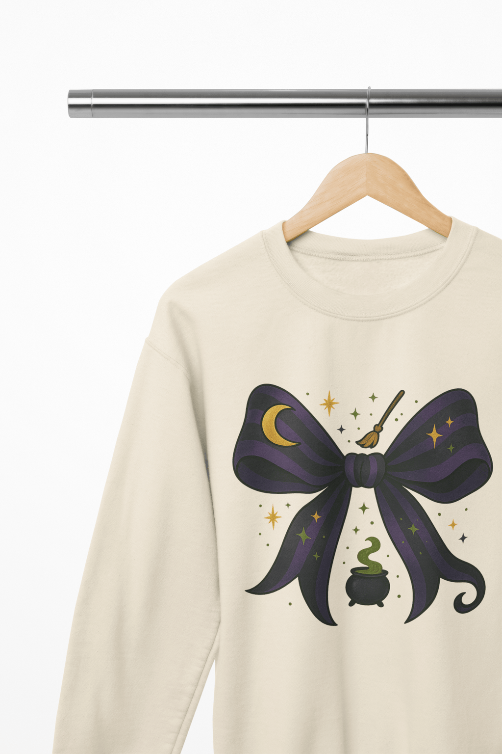 Beast and Beauty Sweatshirt / 3XL (Adult) / Beige Witchy Coquette Bow Sweatshirt & T-Shirt – Halloween Cosy Magic