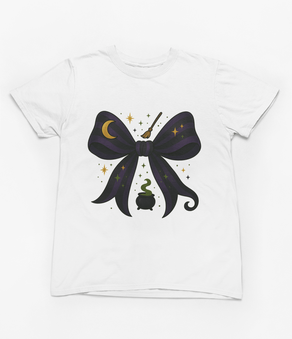Beast and Beauty T-Shirt / 3XL (Adult) / White Witchy Coquette Bow Sweatshirt & T-Shirt – Halloween Cosy Magic