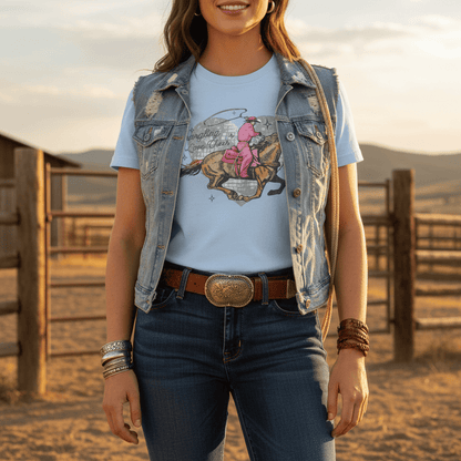 Wrangling Love Cheer Cowgirl T-Shirt gift_idea unique_gift personalised_gift