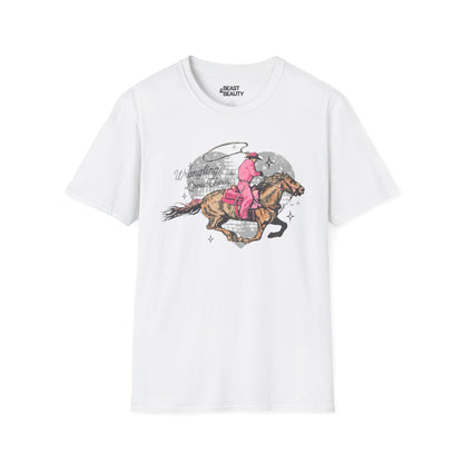 wrangling love cheer cowgirl t-shirt white t-shirt uk cowgirl gift idea